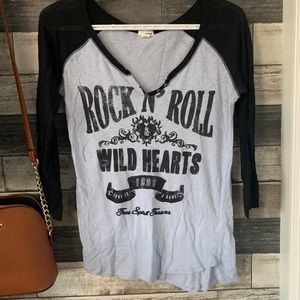 Rock N Roll quarter sleeve top